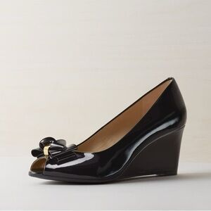 Tory Burch Peep Toe Wedge Pump